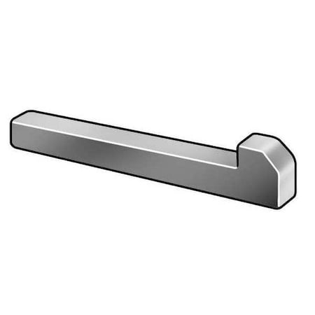 Tapered Gib Head Machine Key, Tapered Gib End, Steel, Plain, 3 1/2 in L, 1/2 in Sq