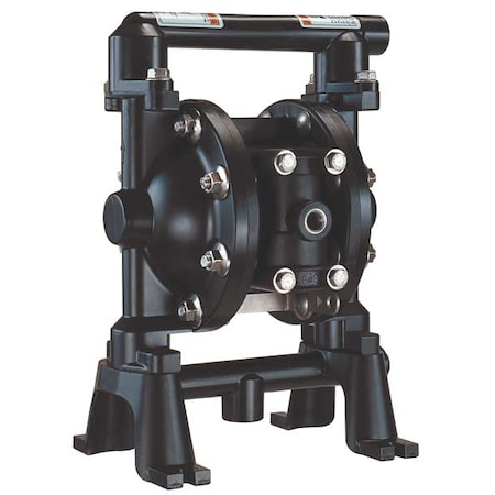 Double Diaphragm Pump, Aluminum, Air Operated, PTFE, 12 GPM