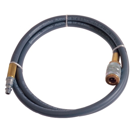 1/4" x 10 ft PVC Coupled Multipurpose Air Hose 300 psi GY