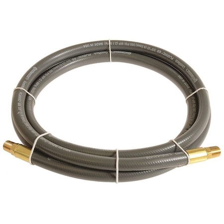 1/4" x 3 ft PVC Coupled Multipurpose Air Hose 300 psi GY