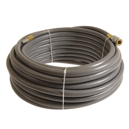3/8" x 100 ft PVC Coupled Multipurpose Air Hose 300 psi GY