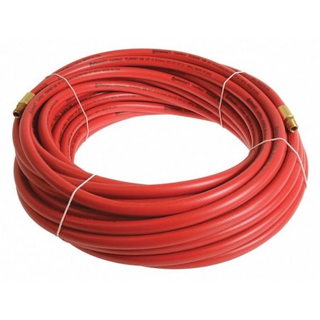 3/8" x 15 ft PVC Coupled Multipurpose Air Hose 300 psi, Red