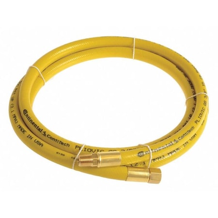 3/8" x 10 ft PVC Coupled Multipurpose Air Hose 300 psi YL