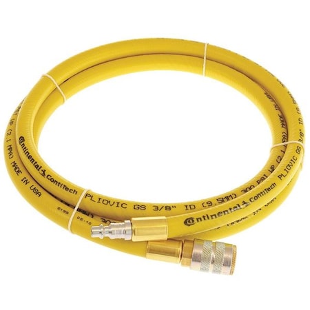 3/8" x 10 ft PVC Coupled Multipurpose Air Hose 300 psi YL