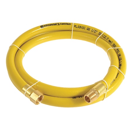 1/2" x 50 ft PVC Coupled Multipurpose Air Hose 300 psi YL