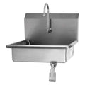 Wall Mount, 1 Hole, Single Knee Pedal, Silver, Hand Sink