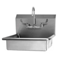 Wall Mount, 2 Hole, Dual Manual Handle, Silver, Hand Sink