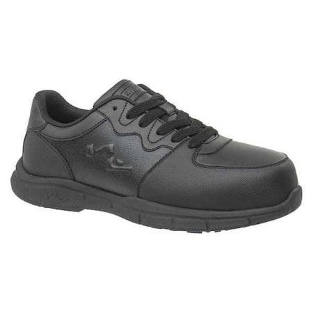 Men's Athletic Shoe, Composite Toe, Synthetic Leather Upper, Rubber Outsole, Lace Up, Black, 6 1/2