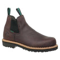 Men's Waterproof Chelsea Work Boot, 8.5 W, Steel Toe, 5 in H, Soggy Brown, GR530