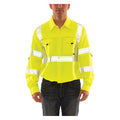 Job Sight Work Shirt, Size L, Hi-Vis Green/Yellow