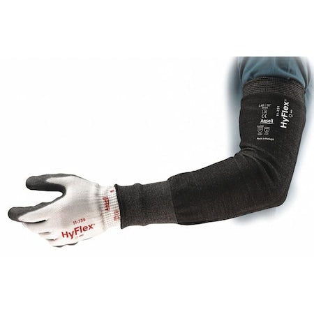 Hyflex Cut-Resistant Sleeve, Cut Level A3, Intercept, Knit Cuff, 12 in L, Black, Small