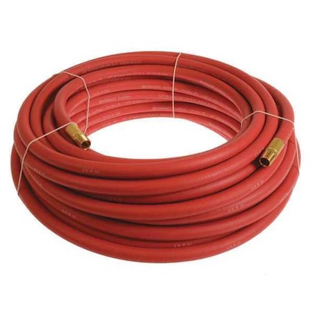 3/8" x 100 ft EPDM Coupled Air Hose 250 psi Red