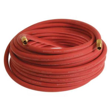 1/2" x 100 ft EPDM Coupled Air Hose 250 psi Red
