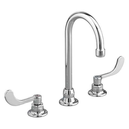 Manual Gooseneck Kitchen/Bathroom Faucet, 6" to 12" Mount, Chrome 3 Hole