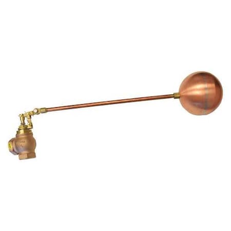 Float Valve,1-1/4" Size,FNPT,18" Rod L