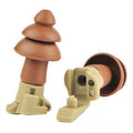 Battleplugs(R) Reusable Soft Plastic Ear Plugs, Bell Shape, 24 dB, Tan, 1 PR