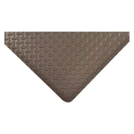 Antifatigue Mat, 9 ft. L x 2 ft. W, 9/16" Thickness, Vinyl, Diamond Plate, Black