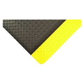 Antifatigue Mat, 9 ft. L x 2 ft. W, 1" Thickness, Vinyl, Diamond Plate, Black/Yellow