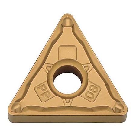 Triangle Turning Insert, Triangle, 3/8 in, TNMG, 0.0312 in, Carbide