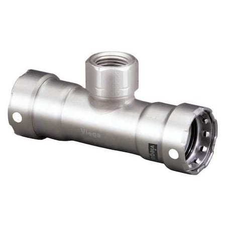 Tee, SS, Press-fit 3/4", 3/4", FNPT 3/4"