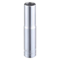 WESTWARD 1/4 in Drive, 7mm Hex Metric, Socket, 6 Points,  Steel, Chrome, 7 mm