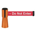 Retractable Barrier Tape, Orange, 13 ft. Length, 9" Post Height, Do Not Enter, Unfinished
