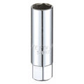 WESTWARD 3/8 in Drive, SAE Socket, 6 Points, Spark Plug 9/16 in, Steel