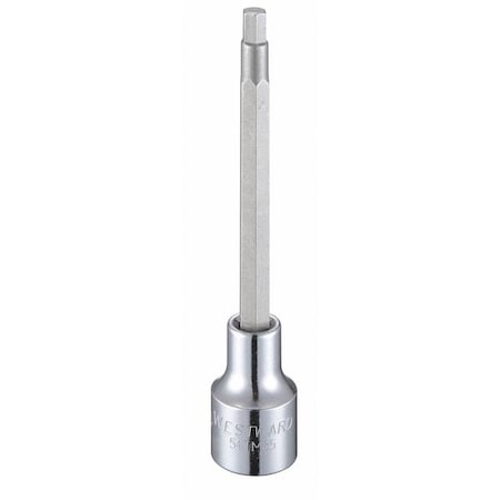 1/2 in Drive Hex Socket Bit SAE 1/4 in Tip, 5 1/4 in L