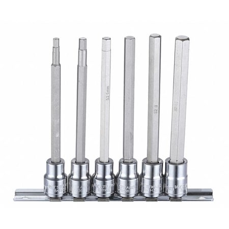 3/8" Drive Socket Bit Set, Metric, 6 pcs