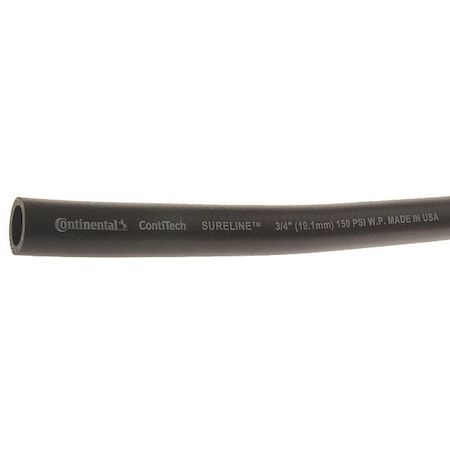3/4 in ID x 25 ft L Garden Hose, EPDM Tube, Black