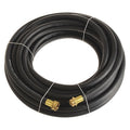 1/2 in ID x 50 ft L Garden Hose, EPDM Tube, Black, Brass x Brass Fitting