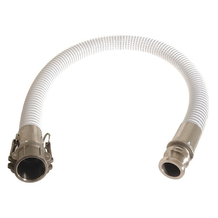 Food Grade Hose,2" ID x 10 ft.,Clear