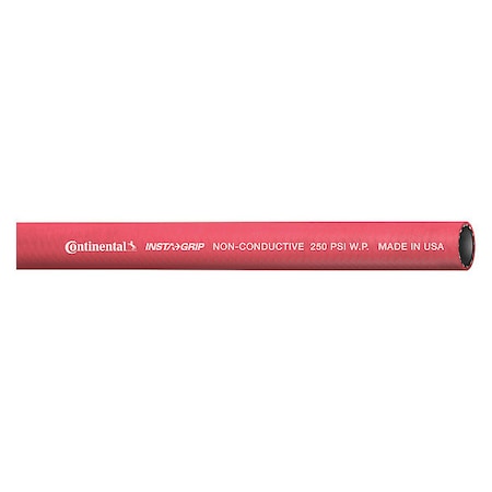 Air Hose,1/4" ID x 100 ft.,Red