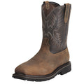 Men's Western Boot, 9 EE, Steel Toe, 10 in H, Earth, 10012948