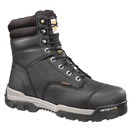 Men's 8-Inch Work Boot, 8, Composite Toe, 8 in H, Black, CMR8959
