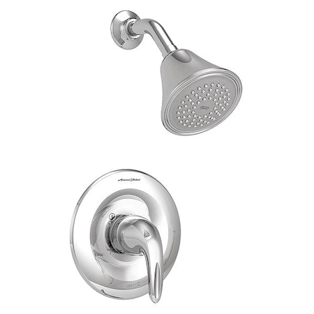 Wall Mounted Shower and Trim, Wall, Polished Chrome