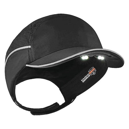 Bump Cap, Short Brim Baseball, Polyethylene, Hook-and-Loop Suspension