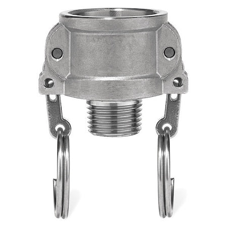 Cam and Groove Fitting, 304SS, B, 1" Coupler x 1" Male NPT