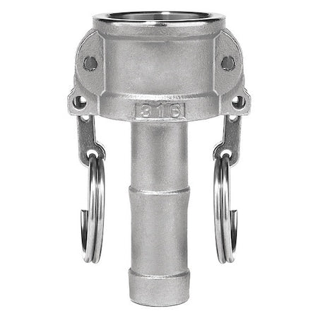 Cam and Groove Fitting, 304SS, C, 1" Coupler x 1" Hose Shank