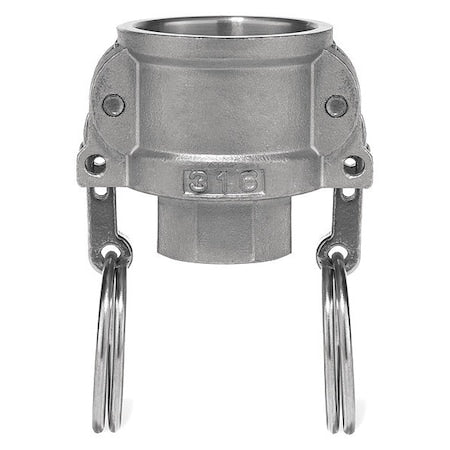 Cam and Groove Fitting, 304SS, D, 4" Coupler x 4" Female NPT