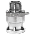 Cam and Groove Fitting, 304SS, F, 4" Adapter x 4" Male NPT