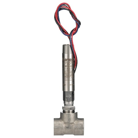 Mini-size flow switch, stainless steel upper and lower body, 3/4" NPT, stainless steel tee.