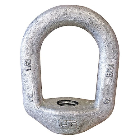 Oval Eye Nut, 1/2"-13 Thread Size, 3/8 in Thread Lg, Steel, Hot Dipped Galvanized