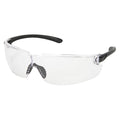 BL1 Series Safety Glasses, Uncoated, Clear Lens, Black Arms, Dielectric, Lightweight, Frameless