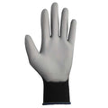 Coated Gloves, Polyurethane, Flat, Palm, 3 Abrasion Level, Black, XS (6) 1 PR