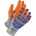 Cut-Resistant Impact Gloves, Cut Level A5 ,Dipped ,Nitrile ,Sandy ,S 1 PR