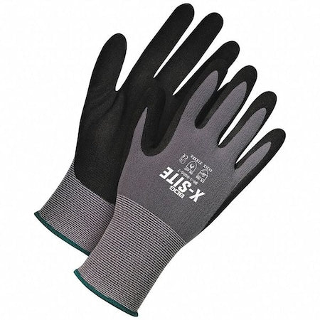 Coated Gloves, Foam Nitrile, Sandy, Palm, 4 Abrasion Level, Black/Gray, 2XS (5) 1 PR