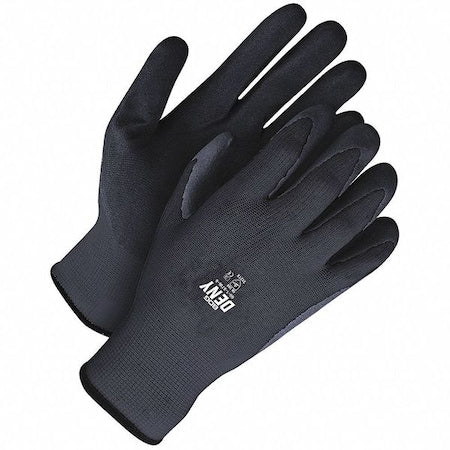 Coated Gloves, Foam Nitrile, Sponge, Palm, Not Rated Abrasion Level, Black, S (7) 1 PR