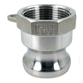 Cam and Groove Adapter, Threaded, SS