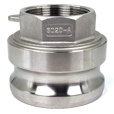 Cam and Groove Adapter, Threaded, SS